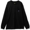 L/S Crew Neck Tee - Black - Poly Jersey