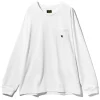 L/S Crew Neck Tee - White - Poly Jersey