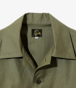 L/S Fatigue Shirt - Olive - Back Sateen