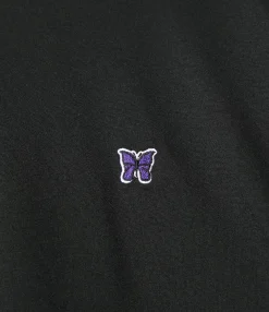 L/S Mock Neck Tee - Black - Poly Jersey