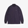 L/S Mock Neck Tee - Eggplant - Poly Jersey
