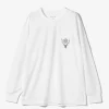 L/S Round Pocket Tee - White - Circle Horn