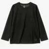 L/S U-Neck Tee - Black - R/PE Russell