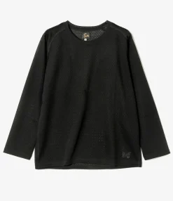 L/S U-Neck Tee - Black - R/PE Russell