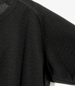 L/S U-Neck Tee - Black - R/PE Russell