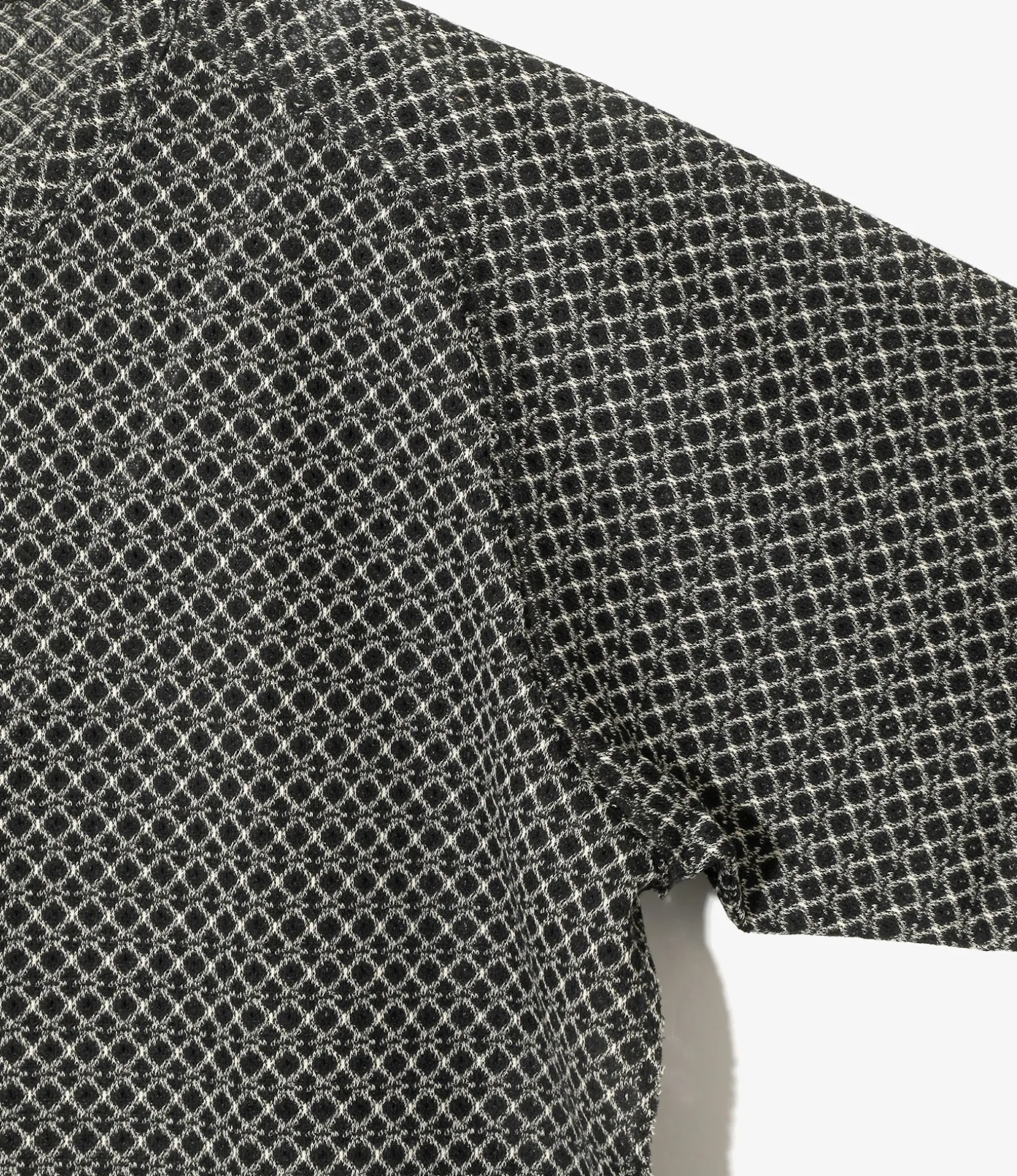 L/S U-Neck Tee - Black/Natural Grid - R/PE Russell