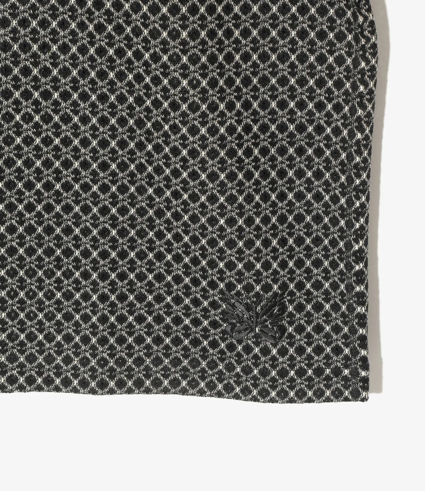 L/S U-Neck Tee - Black/Natural Grid - R/PE Russell