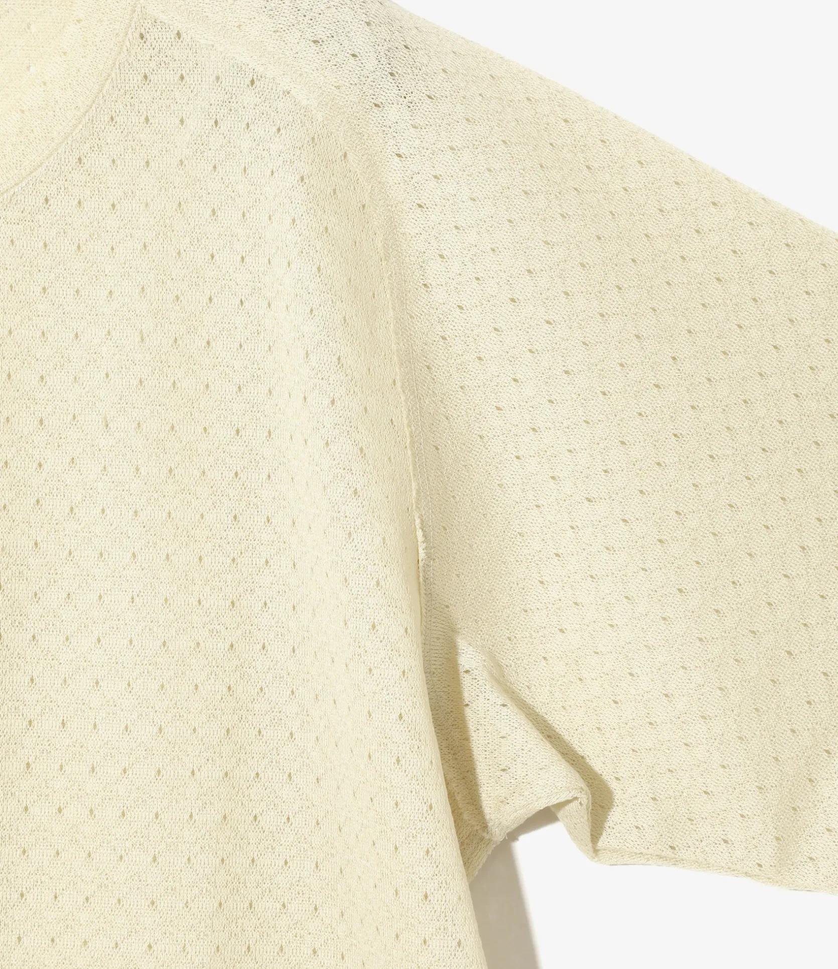L/S U-Neck Tee - Natural - R/PE Russell