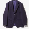 MB Single Blazer - Eggplant - Wool Moleskin