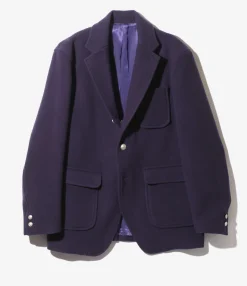 MB Single Blazer - Eggplant - Wool Moleskin