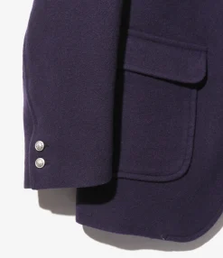 MB Single Blazer - Eggplant - Wool Moleskin