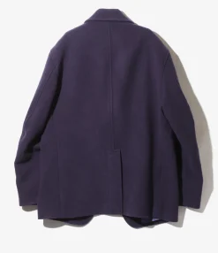 MB Single Blazer - Eggplant - Wool Moleskin