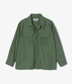 MC Jacket - Olive Cotton Reverse Sateen