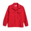 MC Shirt Jacket - Red Heavyweight Cotton Ripstop