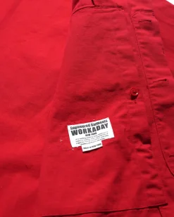 MC Shirt Jacket - Red Heavyweight Cotton Ripstop