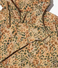 MG Coat - Brown Polyester Leopard Print