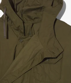 MG Coat - Olive Coated Cotton Cloth