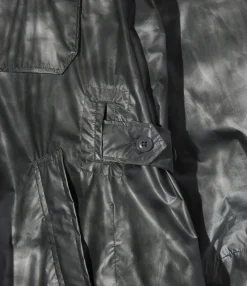 MG Coat - Silver Nylon Shadow Print