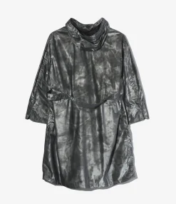 MG Coat - Silver Nylon Shadow Print