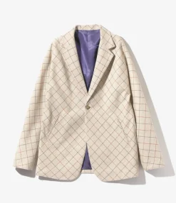 Miles Jacket - Beige - W/PE/PC/N/R Plaid Twill