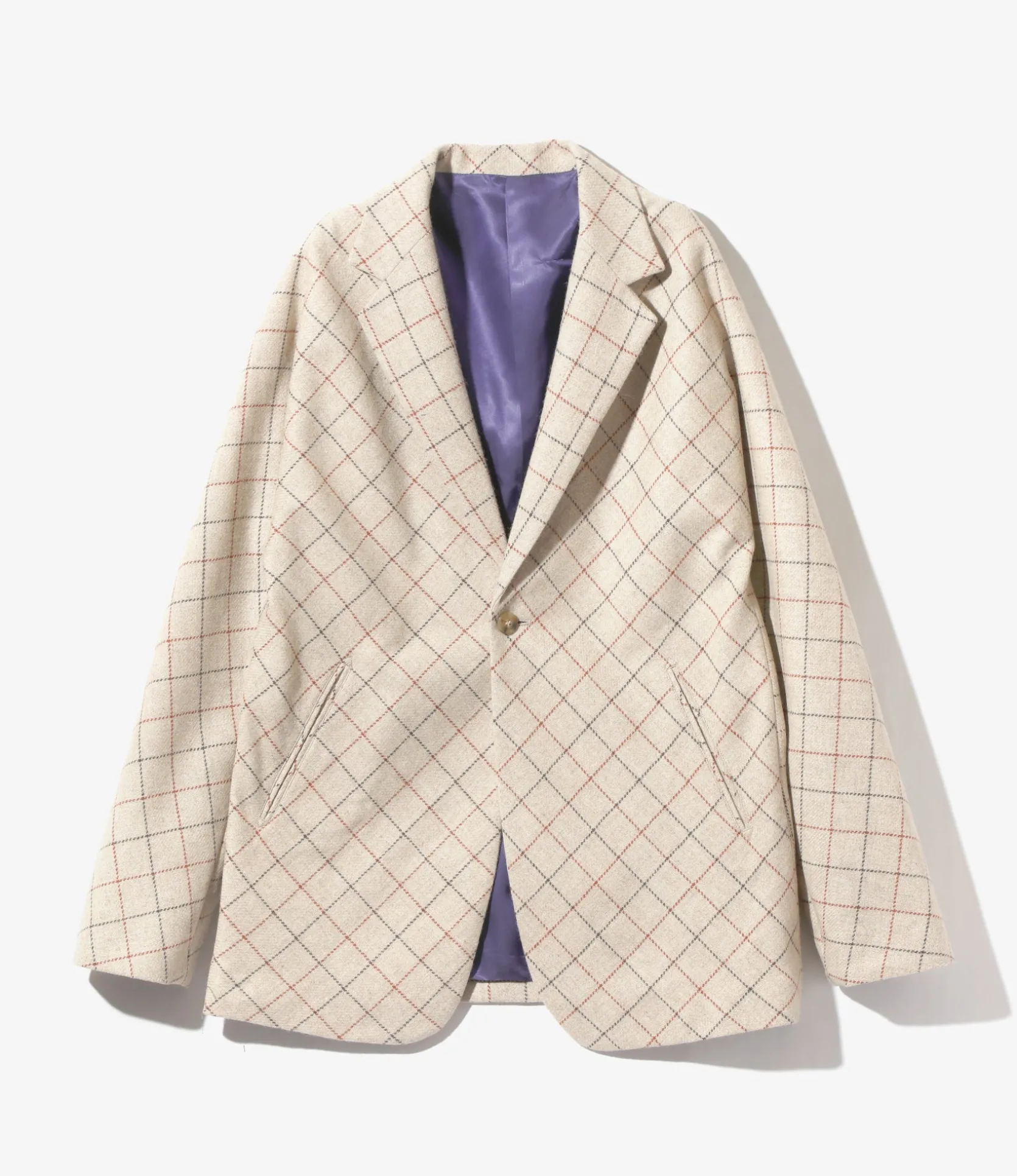 Miles Jacket - Beige - W/PE/PC/N/R Plaid Twill