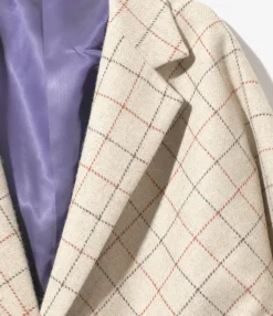 Miles Jacket - Beige - W/PE/PC/N/R Plaid Twill