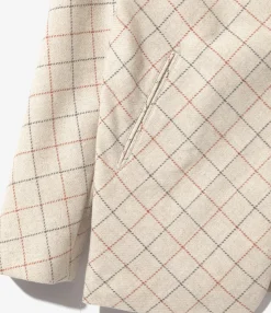 Miles Jacket - Beige - W/PE/PC/N/R Plaid Twill