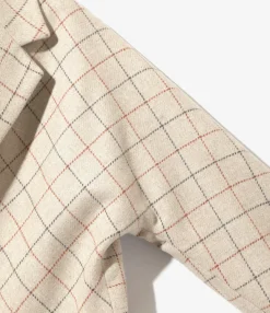 Miles Jacket - Beige - W/PE/PC/N/R Plaid Twill