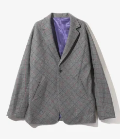 Miles Jacket - Grey - W/PE/PC/N/R Plaid Twill