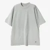 Mock Neck L/S Tee - H. Grey Cotton Jersey