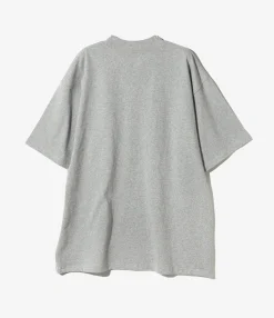 Mock Neck L/S Tee - H. Grey Cotton Jersey