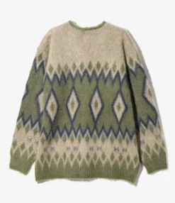 Mohair Cardigan - Olive - Diamond