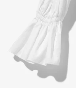 Monogram Stitch Spencer Shirt - White - Sateen
