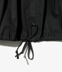 Monogram Stitch Spencer Shirt - Black- Sateen