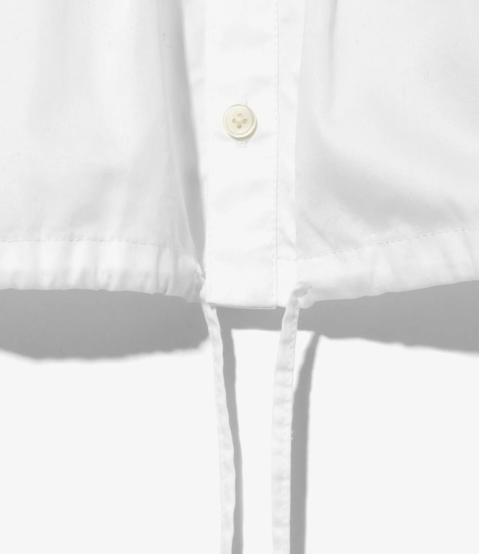 Monogram Stitch Spencer Shirt - White - Sateen
