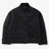 Moto Jacket - Black Polyester Fake Suede