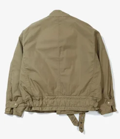 Moto Jacket - Khaki Nyco Twill