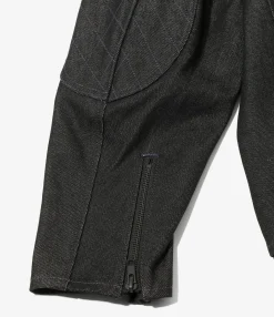 Motor Cycle Jacket - Black - 13.5oz Denim