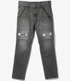 Motor Cycle Pant - Black - 13.5oz Denim, Vintage