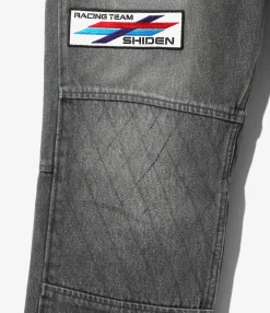 Motor Cycle Pant - Black - 13.5oz Denim, Vintage