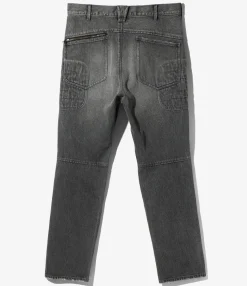 Motor Cycle Pant - Black - 13.5oz Denim, Vintage