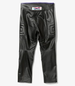 Motor Cycle Pant - Black - Cowhide Leather