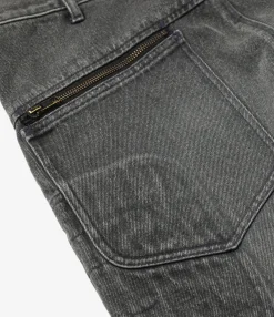 Motor Cycle Pant - Black - 13.5oz Denim, Vintage