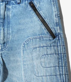 Motor Cycle Pant - Blue - 13.5oz Denim, Vintage