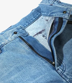 Motor Cycle Pant - Blue - 13.5oz Denim, Vintage