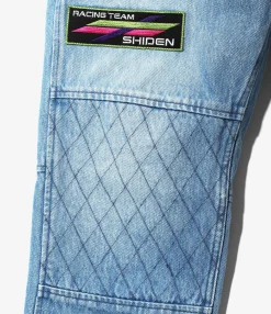 Motor Cycle Pant - Blue - 13.5oz Denim, Vintage