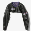 Motor Cycle Sleeves Jacket - Black - Cowhide Leather