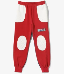 Motor Cycle String Easy Pant - Red/Eggplant/White -- C/PE Jersey
