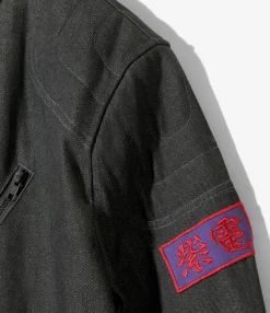 Motor Cycle Suit - Black - 13.5oz Denim