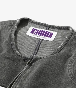 Motor Cylce Suit - Black - 13.5oz Denim, Vintage